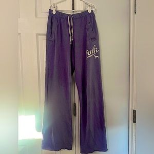 PINK Full length Wide Leg Sweatpants Lavender